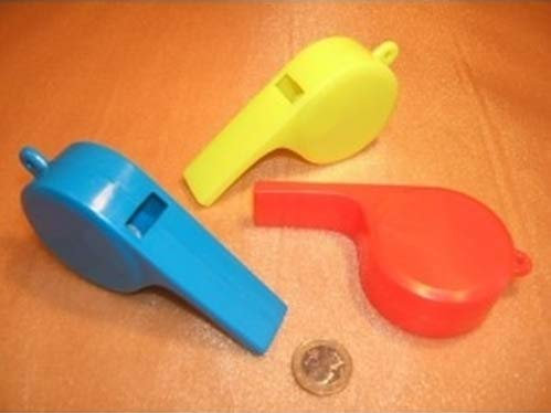 Sachet de 3 sifflets géants - Taille Unique