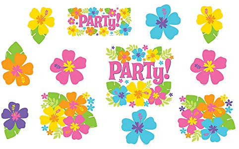(PKT) Hawaiian Hibiscus Cut-outs (12 pc)