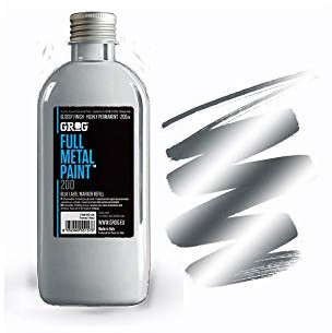 Grog - Peinture pour métal 200 ml – Fourni par Graff-City (Burning Chrome – FMP-12)