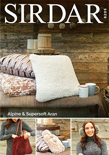 Sirdar Alpine Fur Effect Yarn Knitting Pattern - 8205 Accessories