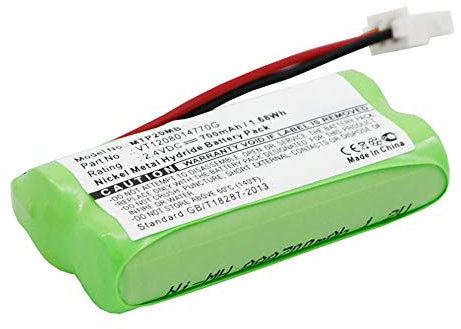 subtel, Batterie pour Babyphone Compatible avec Motorola MBP20, VT1208014770G (2.4V, 700mAh)