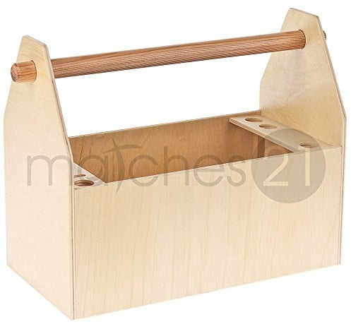 matches21 HOME & HOBBY Werkzeugkiste DIY Holz Bastelset für Kinder ab 10 Jahren Werkzeugkasten zur Aufbewahrung