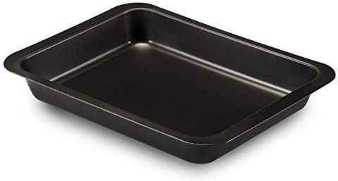 FORMEGOLOSE, Lasagnera 22x28cm, Acero con Doble Capa Antiadherente, Color Negro