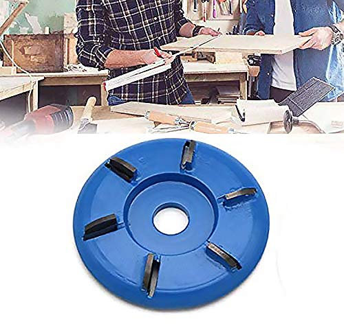 Holzschnitzscheibe Powertool Power Grinder Kettenscheibe Drehhobel Frässchneider mit 90 mm Durchmesser und 16 mm Bohrung für Winkelschleifer (Arc 6 Zähne)