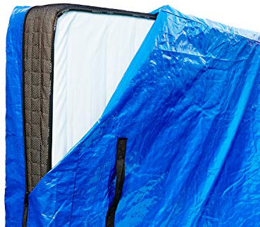 Funda de colchón reutilizable Mover Grueso y fuerte abrigo con cremallera con doble costura Bolsa de almacenamiento con 8 asas de polipropileno Funda impermeable de lona de polietileno