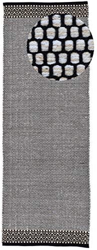 carpetfine Baumwollteppich Kelim Mia Läufer Beige 75x200 cm | Moderner Teppich für Wohn- und Schlafzimmer