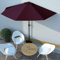 Tidyard Parasol de Balcon Parasol de Jardin Demi Mât en Aluminium Bordeaux 300x150x253 cm