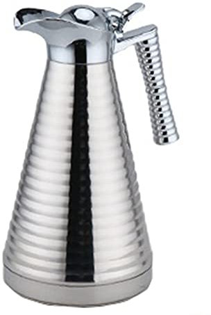 Café Pot Thermos,Carafe Thermique En Acier Inoxydable,Pichet Thermo à Double Paroi,Vacuum Isolé Pot De Café,pour Café,Jus,Lait (Silver,1.5L)