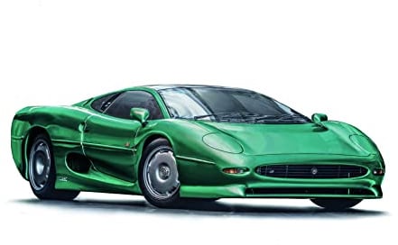Italeri 3631S - 1:24 Jaguar XJ 220, Modellbau, Bausatz, Standmodellbau, Basteln, Hobby, Kleben, Plastikbausatz, detailgetreu, Weiß, grün
