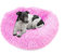 wuuhoo® Hundebett Fluffy 60cm Donut für kleine und mittelgroße Hunde - weiches Haustierbett, waschbares Hundekörbchen für Hund oder Katze, Flauschiger Hundekorb Pink