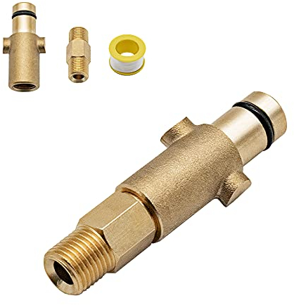 DERASL High Pressure Washer Adapter Set - Male Thread and 1/4 Foam Cannon for Snow Foam Lance and Soap, Compatible with Nilfisk Core, Premium Pressure and Gerini