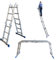 Alumexx 3-1 Multi Klappleiter/Treppe - Leiter, Gerüst und Treppe in 1 - Stehgerüst - Aluleiter - Stehleiter - Arbeitshöhe bis 4,55 Meter - Gewicht 17,5 Kilogramm