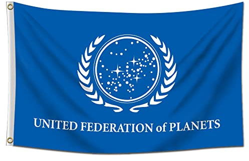 Flagge der Vereinten Föderation der Planeten, 90 x 150 cm, Banner für Studentenwohnheim, Innendekoration