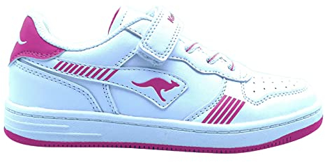 KangaROOS Damen K-CP Boom EV Sneaker, White/Daisy pink, 40 EU