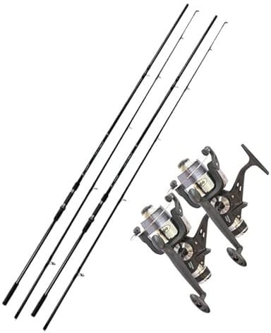 Combo Carpfishing 2 canne 2 mulinelli pesca carpa storione fiume lago