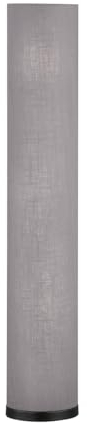 Fischer & Honsel Stehleuchte, Thor|sandschwarz|Stoffschirm grau Leinen, weiß|H: 110 cm, D: 19 cm|Fußschalter|3x E14 max. 25 Watt exkl. LM.