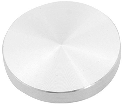 Patas de mesa de cristal, aluminio, redondas, 50 x 8 mm, color plateado