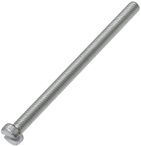 AERZETIX - C60145 - Set di 10 Viti di metallo a testa cilindrica M3.5x50mm con impronta intaglio S - bullone di montaggio - DIN 84 - durezza 4.8 - in acciaio zincato - colore argento