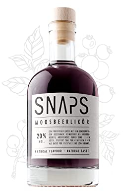 SNAPS Moosbeerlikör | 20% | handcrafted in Tirol | Österreich | Schnaps aus heimischen Waldheidelbeeren | 350 ml