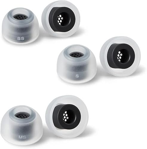 AZLA SednaEarfit MAX for Galaxy Buds 2 Pro Phantom Black / 3 Pairs (SS/S/MS), Earbud Tips for Wireless Headphones, Noise Canceling Replacement Tips, Samsung-Certified Eartips