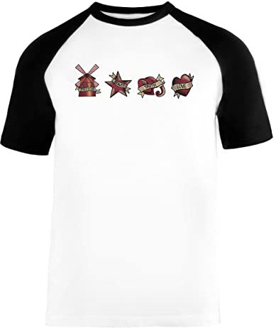 Freedom Beauty Truth Love Moulin Rouge Unisex Baseball T-Shirt Kurze Ärmel Herren Damen Weiß Schwarz