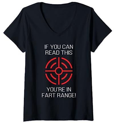 If You Can Read This You're in Fart Range ! Cadeau d'Halloween T-Shirt avec Col en V