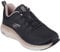 Skechers Foam, Schiuma Vapor Donna, Black Mesh Rose Gold Trim, 37 EU