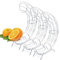Novaliv Lot de 3 porte-oranges pratiques 9 x 44 x 32 cm en acier argenté élégant et robuste Alternative parfaite pour bol à fruits, distributeur d'orange, porte-pommes, porte-pommes