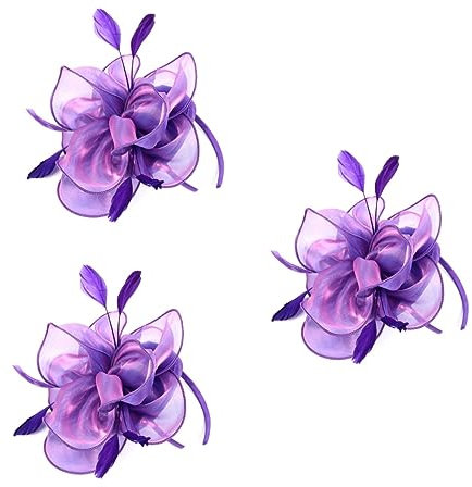 minkissy 3pcs Tea Party Headwear Fascinators Hats for Women Hair Accessories Wedding Fascinators Headband