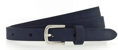 Vanzetti Leder Gürtel Taillengürtel Slim Velours Belt W95 Navy dunkelblau