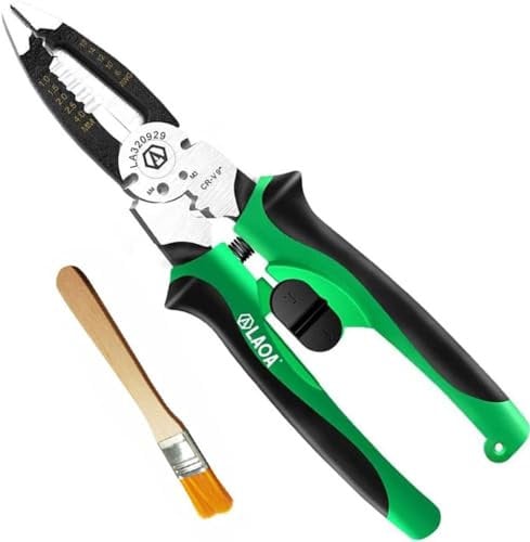 LAOA Wire Stripper Tool,Wire Strippers,CR-V Multifunctional Plier,Double Labor-Saving for Cutting Wire,Copper Wire,Steel Wire (LA320929)