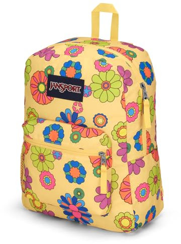 JanSport Unisex's Cross Town Backpack, Power to The Flower, One Size
