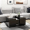 Tino Tech Couchtisch aus Holzwerkstoff 60x60x38 cm Schwarz Wohzimmer Couchtisch Cauchsofa Tisch Modern Stubentisch Coffe Table Center Table Beistelltisch Wohnzimmertisch mit Rollen