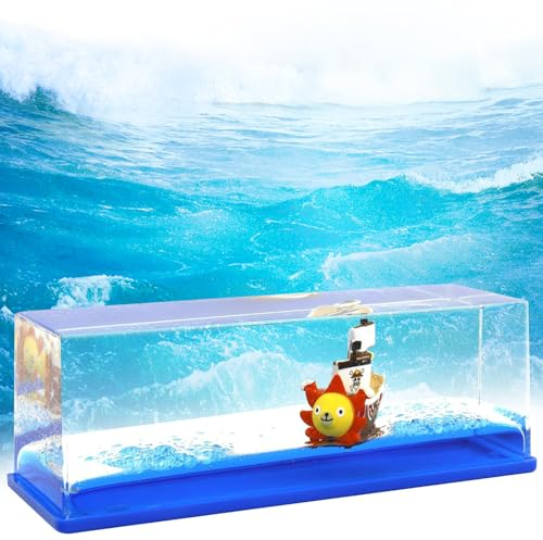 Aheagou Flüssigkeitsdriftflasche Für Kreuzfahrtschiffe,Kreuzfahrtschiff Fluid Drift Flasche Fluid Drift Bottle,Unsinkable Boot In Einer Box,Cruise Ship Fluid Drift Bottle für Tisch und Auto Dekoration