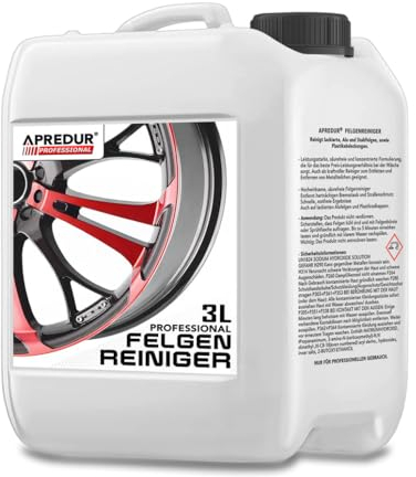 APREDUR 3L FelgenReiniger für Leichtmetall- & Stahlfelgen, entfernt schnell und einfach Bremsstaub und Straßenschmutz (3L Kanister)