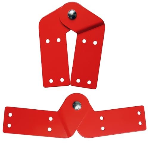 ZZQWHZZGW Dachbodenleiter-Scharnier, Aluminium, Fischgrätenmuster, Klappleiter, Spurstange, Dachbodenleiter, Ersatzzubehör, Rot, 2 Stück