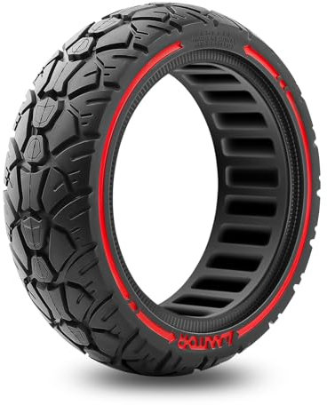 Amitor 8.5 Zoll Reifen Scooter Vollgummi, Off-Road Vollgummireifen E Scooter 8,5 x 2,5-3,0 Zoll, Vollgummi Reifen 8.5 Zoll, E Scooter Reifen 8.5x2.5-3.0 Abriebfeste & Pannensichere, (Schlitz 56), 1PCS