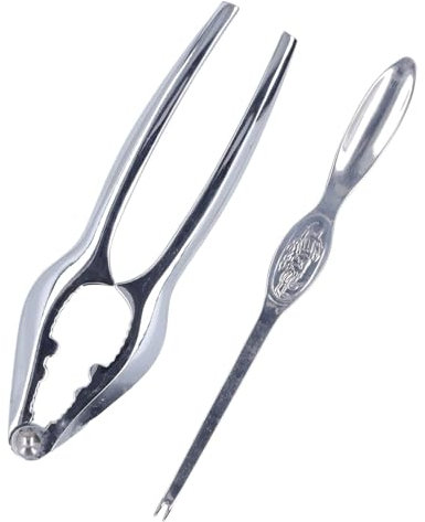 Krabbenwerkzeuge aus Edelstahl, Hummerknacker- und Pickel-Set, Krabbenbeinknacker-Clip-Löffel-Set, einfach zu verwendende Krabbenfresswerkzeuge für den Heimgebrauch,