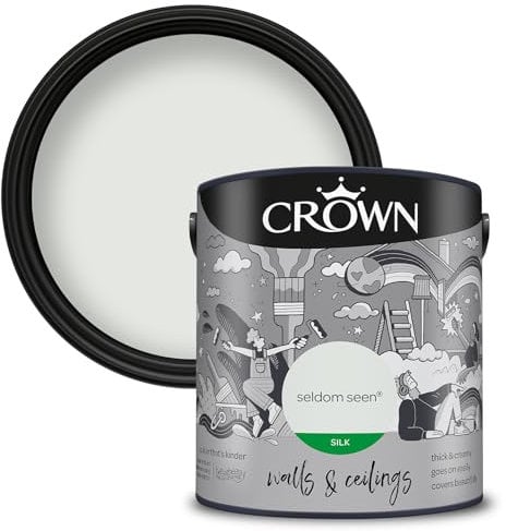 Crown Walls & Ceilings Silk Emulsion Paint, Size 2.5L, Seldom Seen