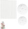 UEAVOID 12 pezzi Supporti Torta Piani(24cm) e 2 Tavole Dolci(9cm/12cm), Alzata Torta Riutilizzabile, in Plastica Costruzione Impilamento Torte più Livelli, Tortiere