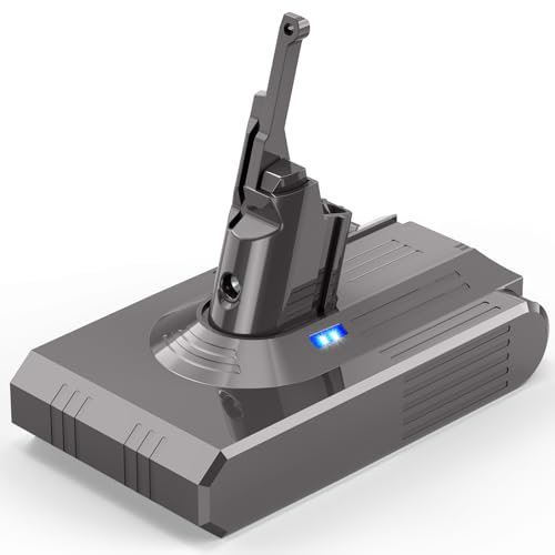 ASUNCELL Batteria di ricambio agli ioni di litio 21,6 V/4600 mAh per Dyson V8, Absolute Vacuum, V8 Animal Vacuum, Fluffy V8 Vacuum, V8 Motorhead Vacuum, V8 Hand-held Series