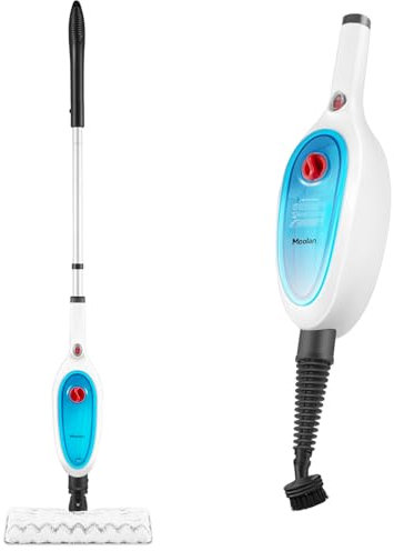 Steam Mop, 10 in 1 Multipurpose Powerful Detachable Floor Steamer for Hardwood/Tile/Wall, Cleaning All Floors with 11 Attachments for Whole Home Use