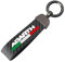 ZZXYSM Leder Auto Schlüsselanhänger Hufeisen Schnalle Schmuck für F/IAT Abarth 595 Abarth 500 Abarth 124 Spider Auto, Schwarz