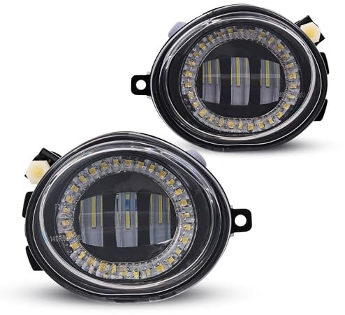 Nebelscheinwerfer für [E46 2001-2005 BMW 3er 320i 323i 325i 325xi 330i 330xi w/Sportpaket nur 2001-2006 BMW M3] Led CLear Glas