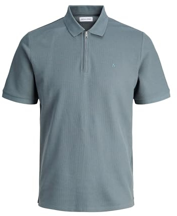 JACK & JONES Jjeaustin Zip Polo Ss Noos