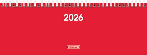 BRUNNEN Querterminbuch Mod. 772 2026 | 297×105 mm, Karton, rot