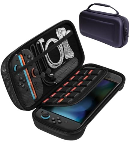 IDNNSRFSK Étui de Transport pour Nintendo Switch 2 - Grande capacité, étanche et résistant aux Chocs, en EVA, pour Console Nintendo Switch 2 et Jeux - Idéal pour Les Joueurs (1#)