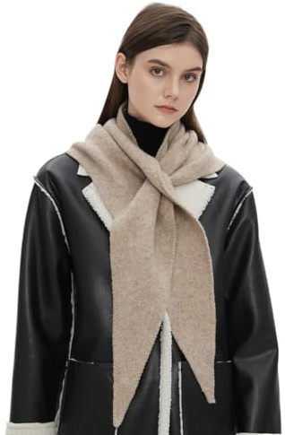 YAMEE Damen Strick Dreieckstuch Weich Warm,Einfarbiges Winterschals aus Wolle Mix,Damenschals für Herbst und Winter Mode Casual,Leichter Schal