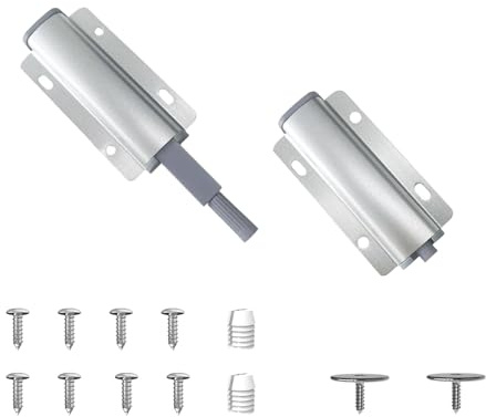 Caiyloxn Push to Open Türöffner 2 Stück Drucktüröffner Schrank Schubladen Drucköffner Softclose Nachrüsten Schranktür Öffner Druck Magnetschnäpper Drucktüröffner Druckschnapper