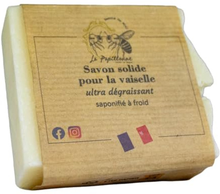 Savon solide pour la vaiselle - ultra dégraissant - réalisé artisanalement en Dordogne